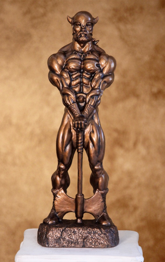 Large Male Viking Bodybuilding Trophy