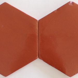 12" & 8" Saltillo Hexagon Soft Brown Stained
