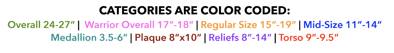 sculpture size guide